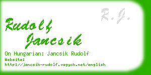 rudolf jancsik business card